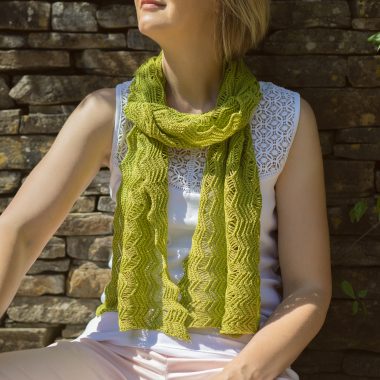 Lime Green Shimmer Scarf