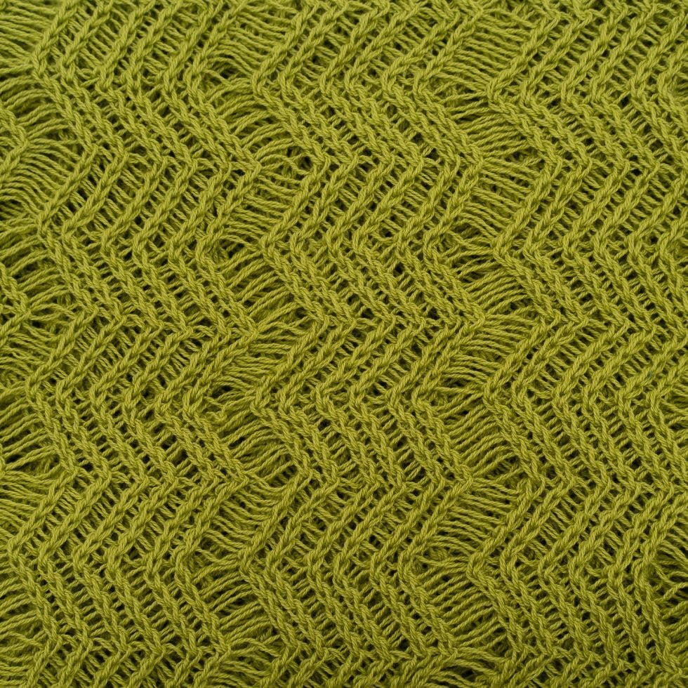 Lime Green Shimmer Knitted Fabric