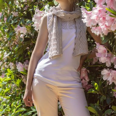 Pearl Grey Shimmer Scarf