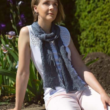 Denim Blue Shimmer Scarf