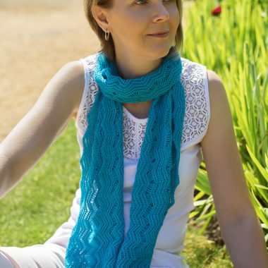 Turquoise Blue Shimmer Scarf