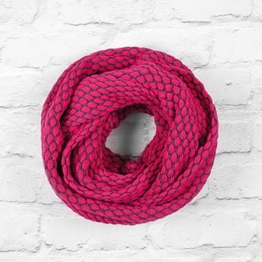 Pink & Slate Grey Infinity Scarf