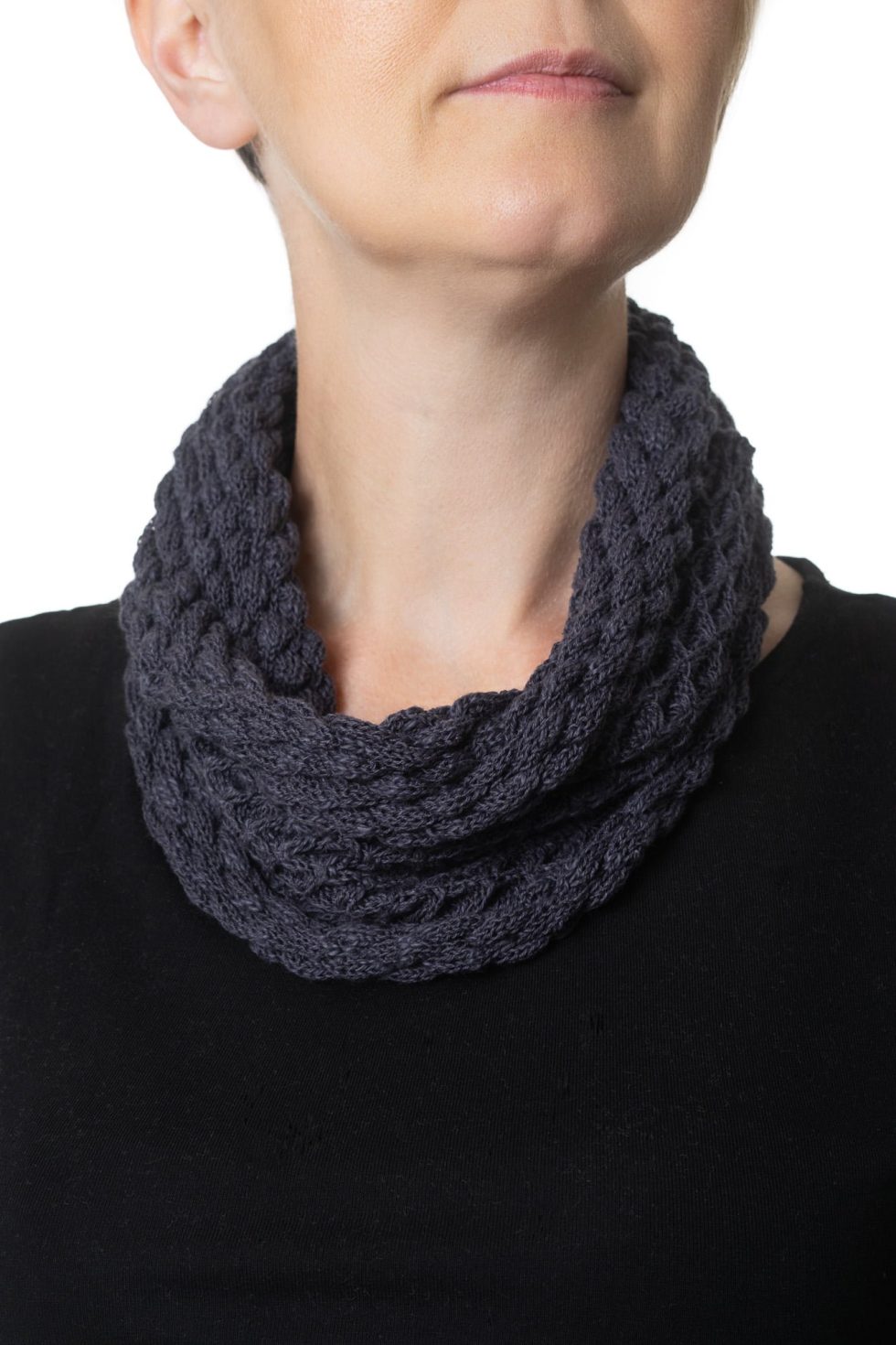 Charcoal Grey Diamond Cowl