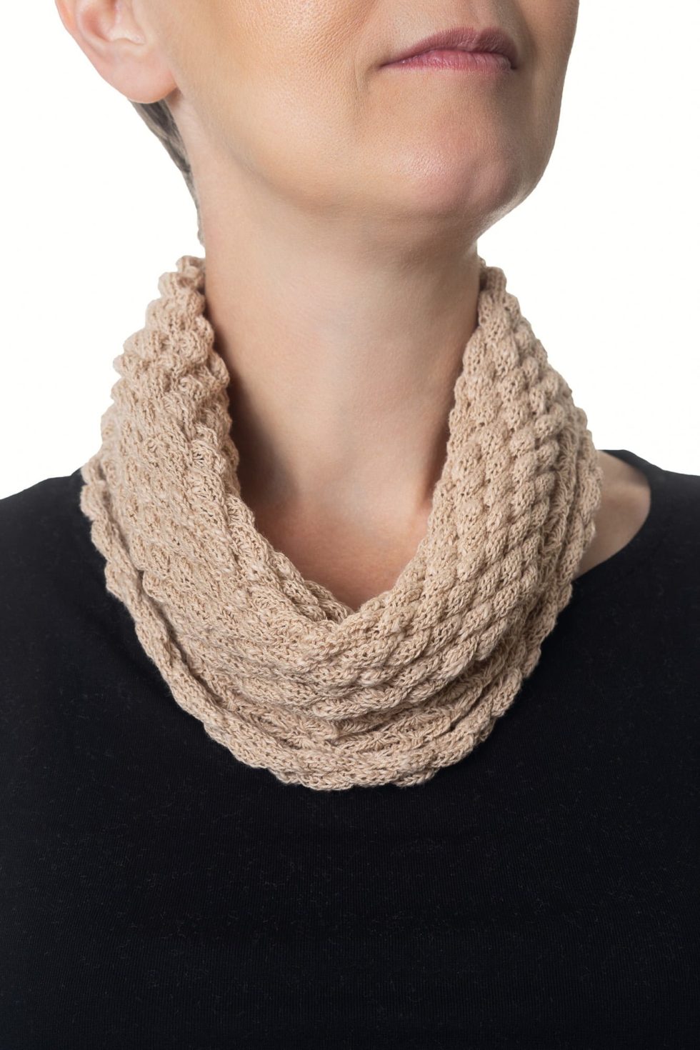 Light Beige Diamond Cowl