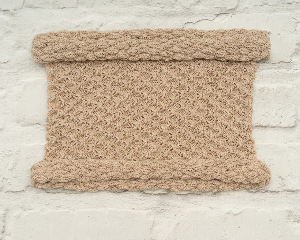 Light Hessian Diamond Cowl/Snood - Image 2