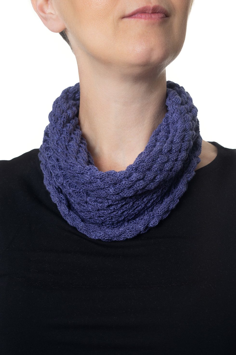 Denim Blue Diamond Cowl