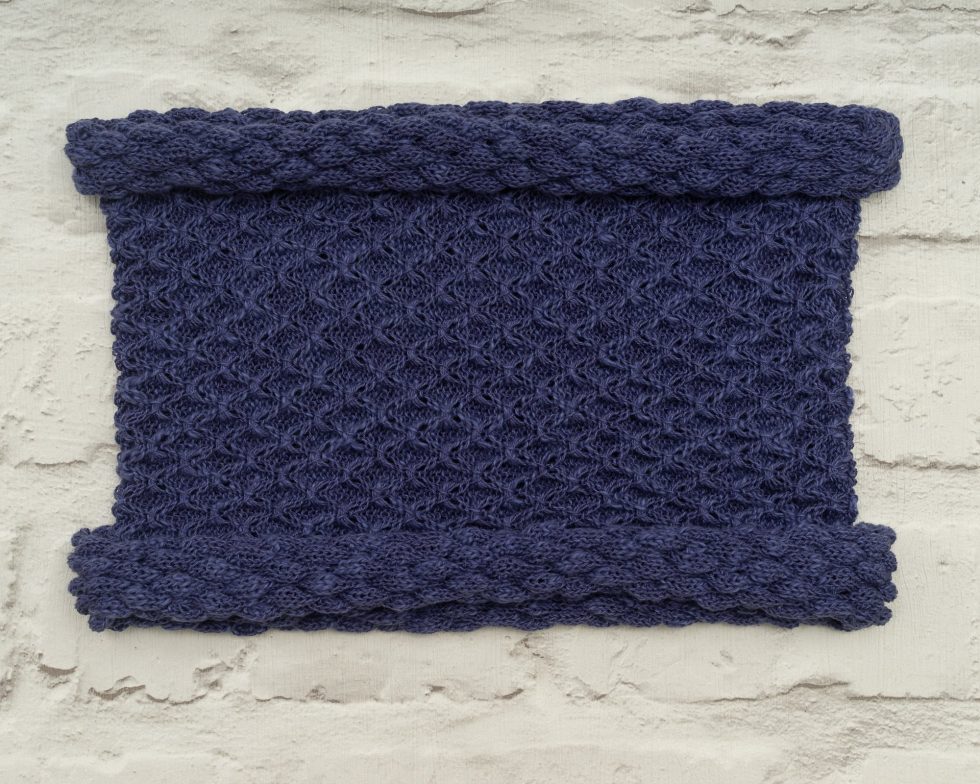 Denim Blue Diamond Cowl/Snood - Image 2