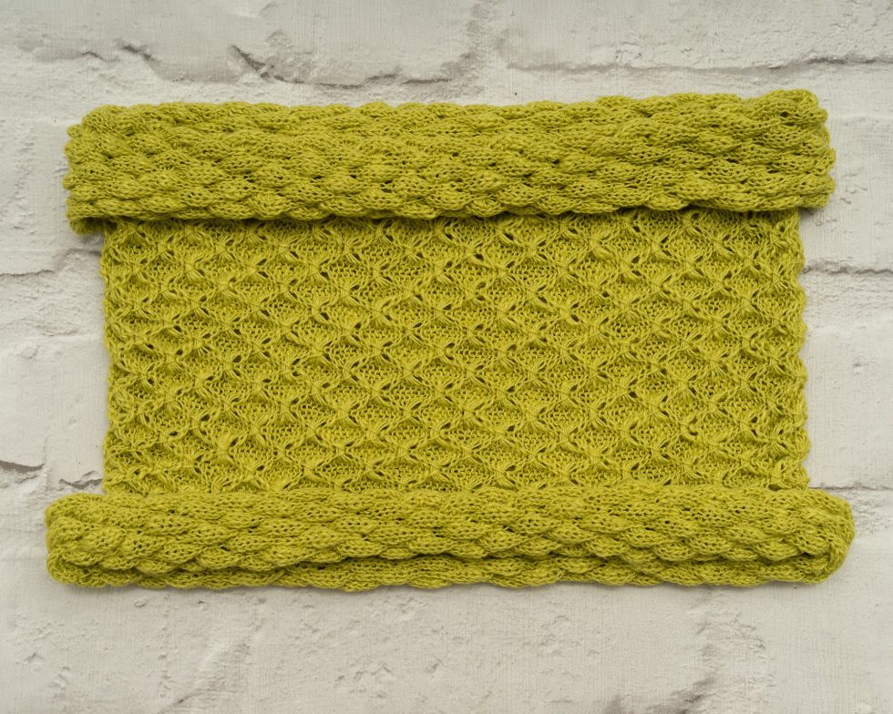 Lime Green Diamond Cowl/Snood - Image 2