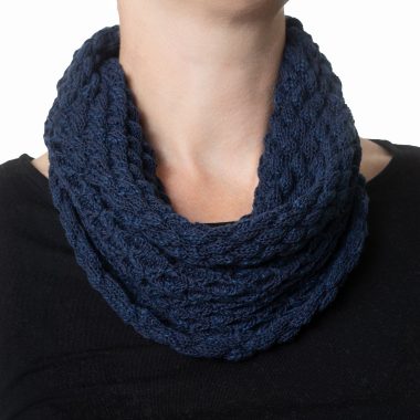 Navy Blue Diamond Cowl