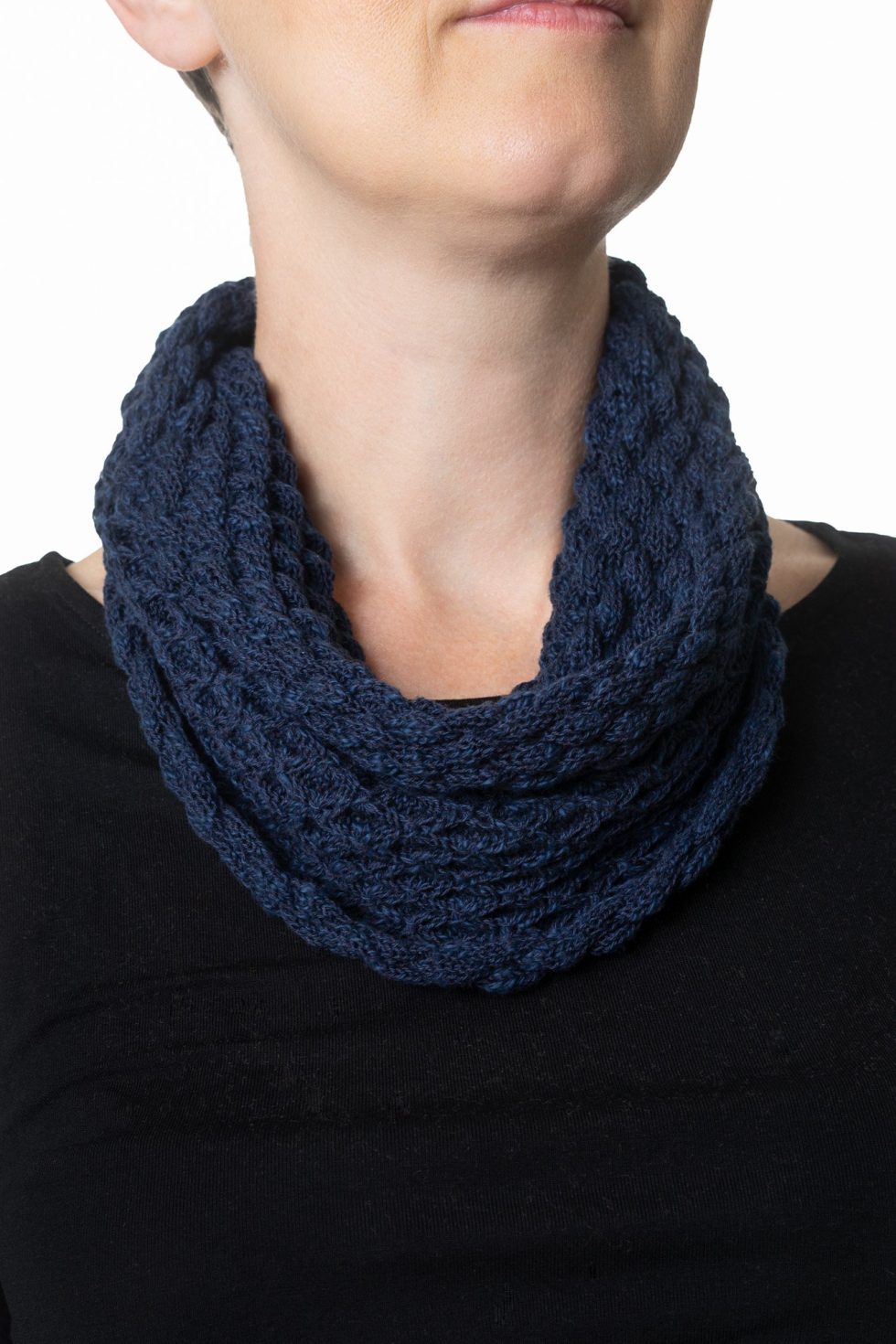 Navy Blue Diamond Cowl