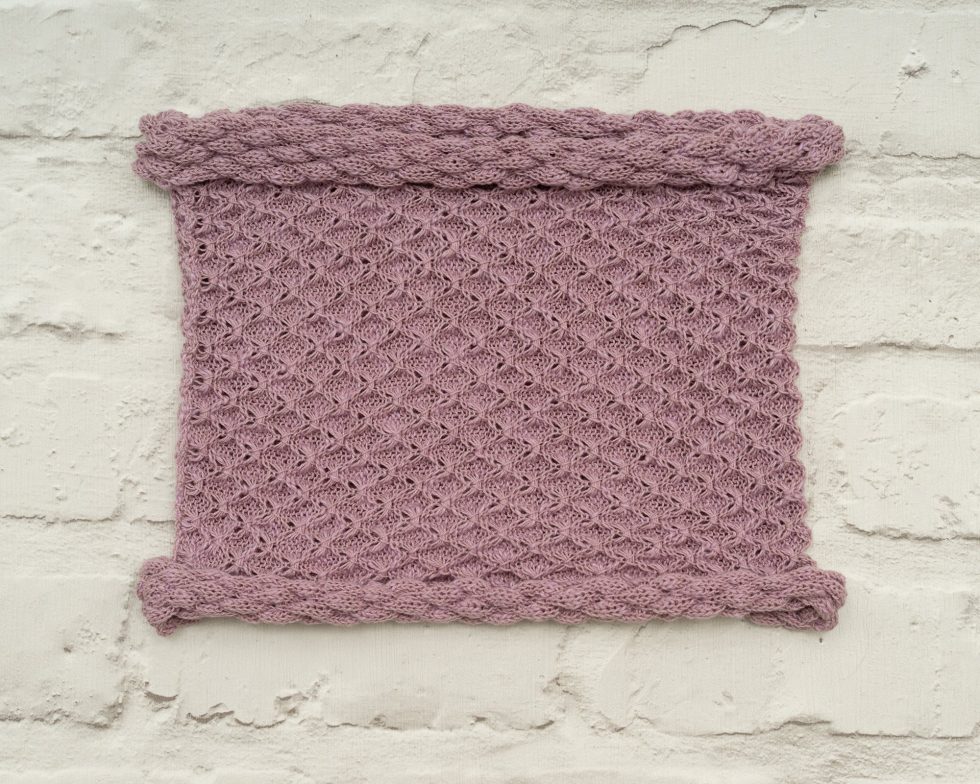 Pale Lilac Diamond Cowl/Snood - Image 2