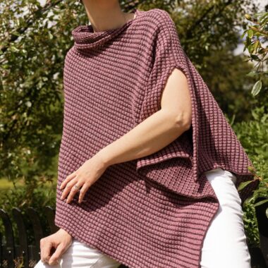 Two Tone Pink Tumble Poncho