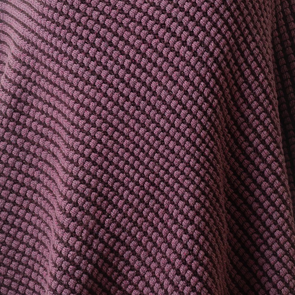 Pink and Burgandy Combination Poncho - Image 4