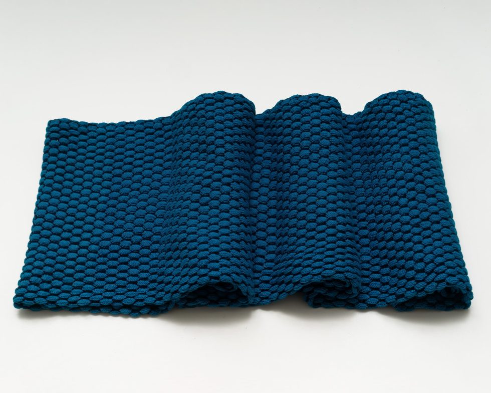 Blue & Navy Textured Infinity Scarf - Image 3