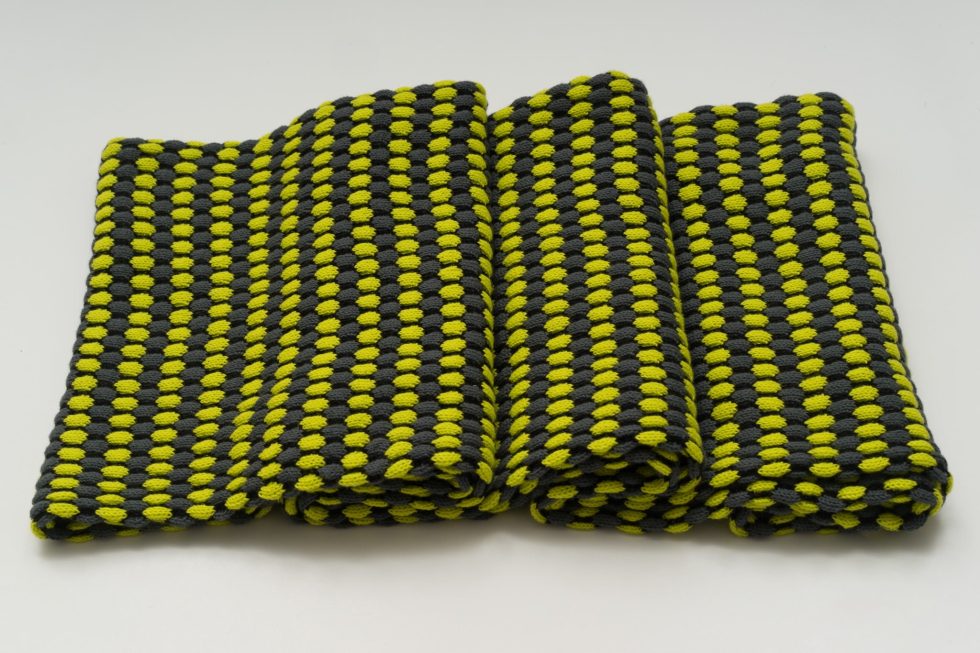 Lime Slate Grey & Black Textured Infinity Scarf - Image 3