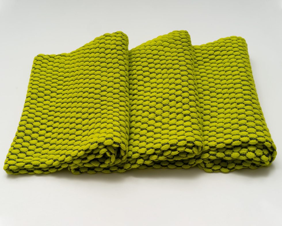 Lime & Slate Grey Textured Infinity Scarf - Image 3