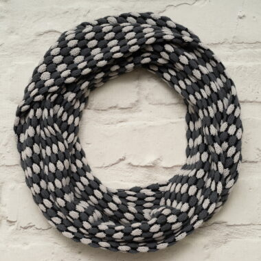 Pearl Grey, Slate Grey, & Black Infinity Scarf