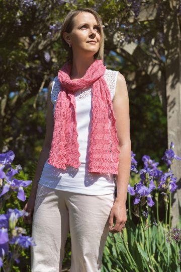 Cyclamen Pink Shimmer Scarf