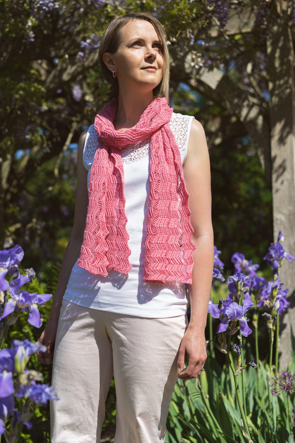 Cyclamen Pink Shimmer Scarf