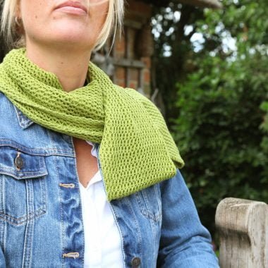 Lime Green Cotton Lace Infinity Scarf