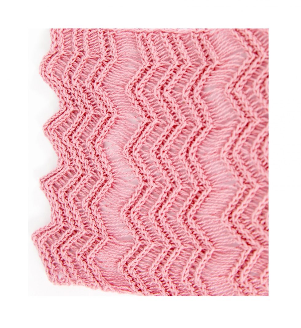 Scalloped Edge Lace Cotton Scarf