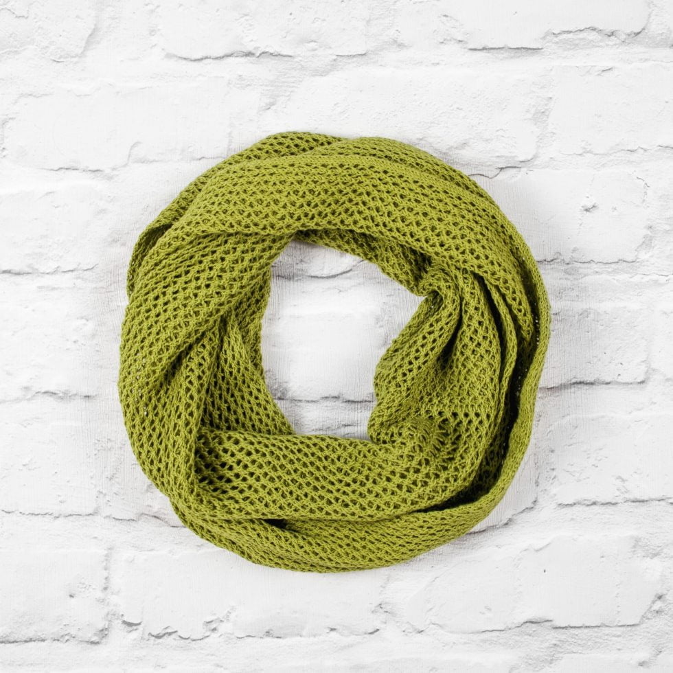 Lime Green Cotton Lace Infinity