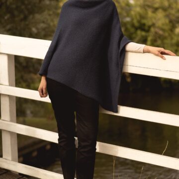 Navy Seed Poncho