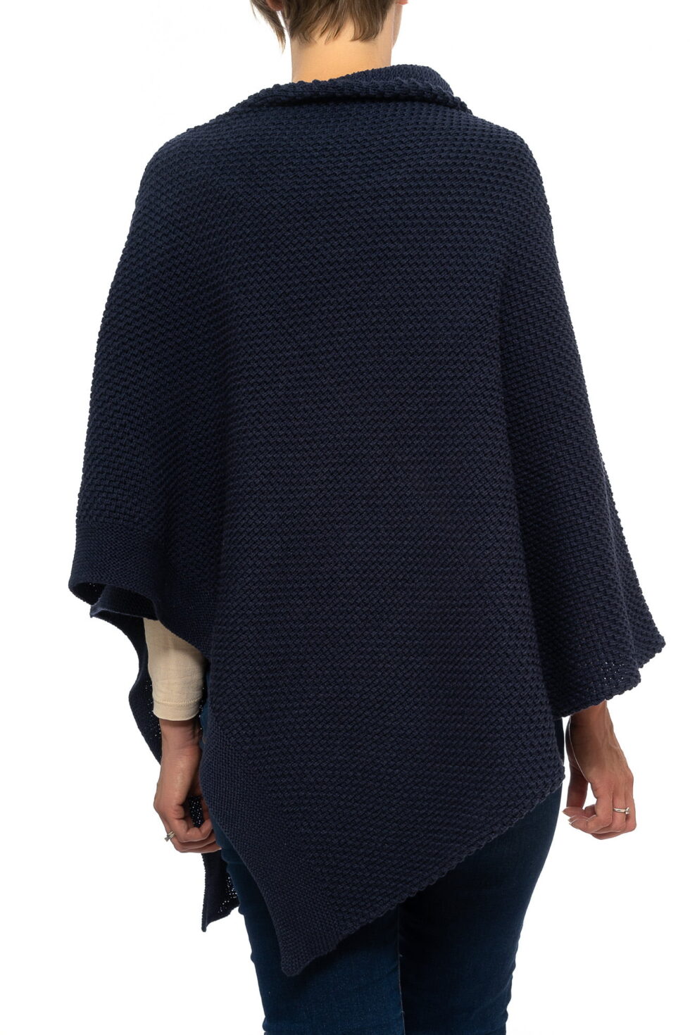 Navy Blue Seed Poncho